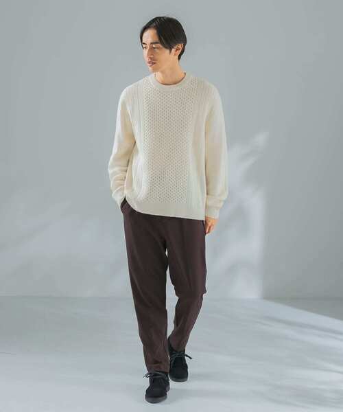 URBAN RESEARCH ROSSO MEN（アーバンリサーチロッソメン）の「『XLサイズあり』ウールライクイージースラックス（スラックス・メンズ・チャコールグレー/ブラック/ブラウン・SMALL/MEDIUM/LARGE/X-LARGE）」の15枚目の写真