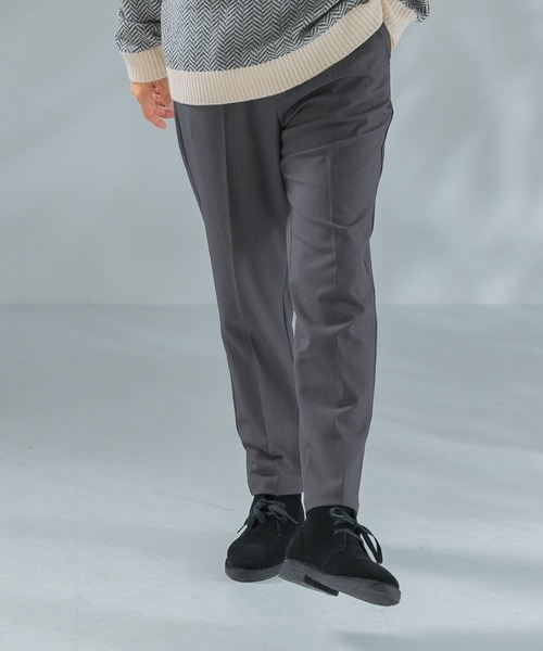 URBAN RESEARCH ROSSO MEN（アーバンリサーチロッソメン）の「『XLサイズあり』ウールライクイージースラックス（スラックス・メンズ・チャコールグレー/ブラック/ブラウン・SMALL/MEDIUM/LARGE/X-LARGE）」の7枚目の写真