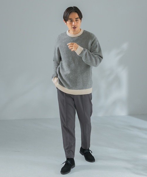 URBAN RESEARCH ROSSO MEN（アーバンリサーチロッソメン）の「『XLサイズあり』ウールライクイージースラックス（スラックス・メンズ・チャコールグレー/ブラック/ブラウン・SMALL/MEDIUM/LARGE/X-LARGE）」の13枚目の写真