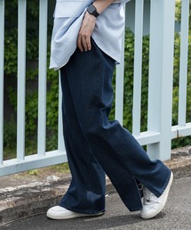 スリットフレアデニム