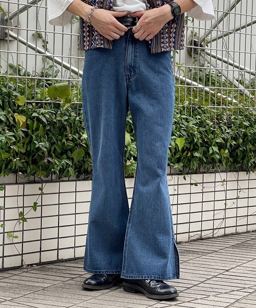 kutir（クティール）の「スリットフレアデニム（デニムパンツ・メンズ・ブラック/インディゴブルー/グレー・SMALL/MEDIUM/LARGE）」の17枚目の写真