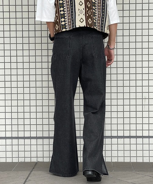 kutir（クティール）の「スリットフレアデニム（デニムパンツ・メンズ・ブラック/インディゴブルー/グレー・SMALL/MEDIUM/LARGE）」の11枚目の写真