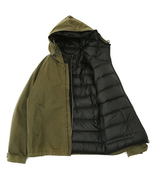 Ten-C（テンシー）の「Ten-C / テンシー：DOWN LINER HOODED -BLK-：TC