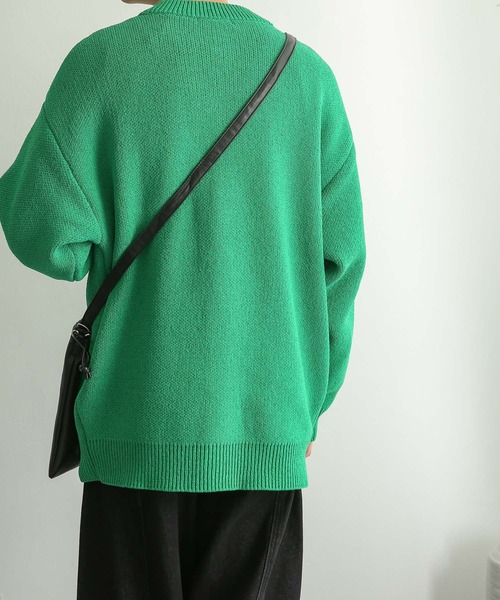 SENSE OF PLACE by URBAN RESEARCH(センスオブプレイスバイアーバンリサーチ)の「『イージーケア』モールVネックカーディガン(カーディガン/ボレロ・メンズ・ブラック/ベージュ/グリーン/アイボリー・MEDIUM/LARGE)」の7枚目の写真