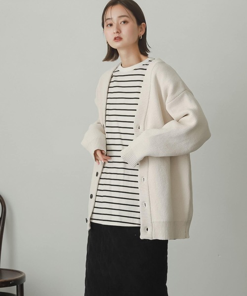 SENSE OF PLACE by URBAN RESEARCH(センスオブプレイスバイアーバンリサーチ)の「『イージーケア』モールVネックカーディガン(カーディガン/ボレロ・メンズ・ブラック/ベージュ/グリーン/アイボリー・MEDIUM/LARGE)」の21枚目の写真