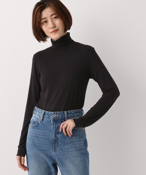 A part by(アパートバイ)の「ベーシックカラータートル 167427(Tシャツ/カットソー・レディース・ブラック/オフホワイト/ブルー/ライトグリーン・FREE)」の20枚目の写真