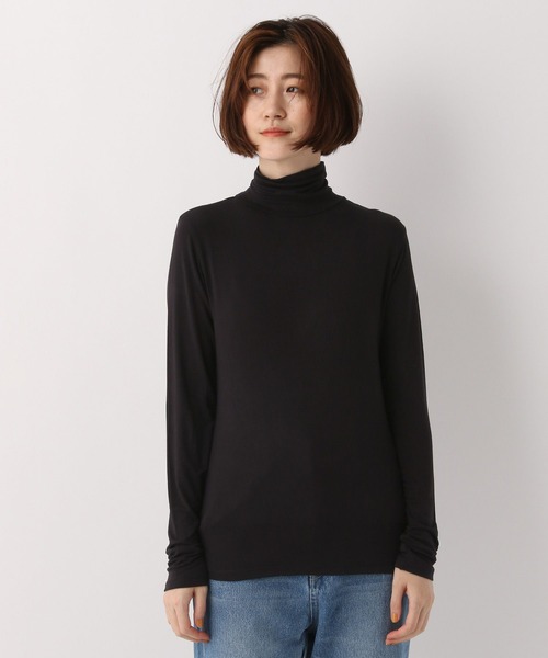 A part by(アパートバイ)の「ベーシックカラータートル 167427(Tシャツ/カットソー・レディース・ブラック/オフホワイト/ブルー/ライトグリーン・FREE)」の9枚目の写真