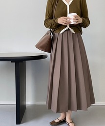 ハイウエストプリーツスカート