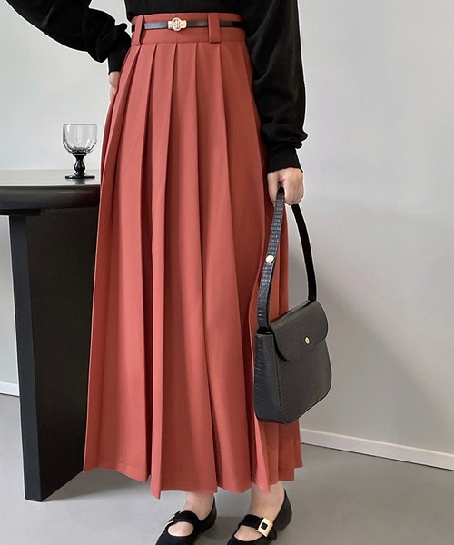 ハイウエストプリーツスカート（スカート）｜aimoha（アイモハ）の