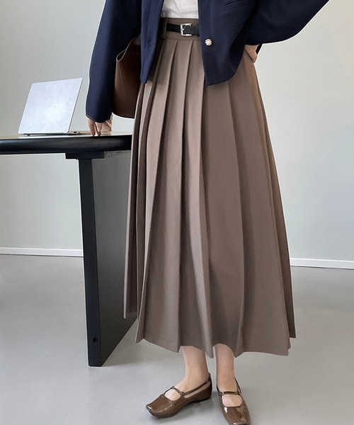 aimoha（アイモハ）の「ハイウエストプリーツスカート（スカート・レディース・ブラック/レッド/チョコ・MEDIUM/LARGE）」の17枚目の写真