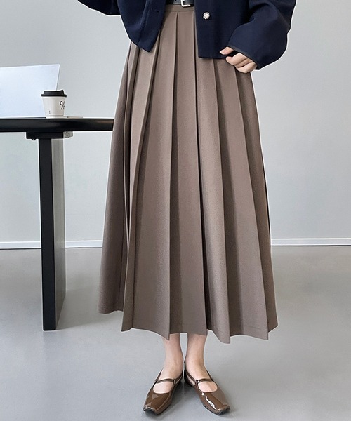 aimoha（アイモハ）の「ハイウエストプリーツスカート（スカート・レディース・ブラック/レッド/チョコ・MEDIUM/LARGE）」の11枚目の写真