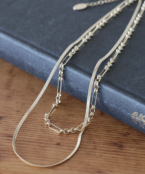 LEPSIM（レプシィム）の「2連メタルネックレス　168262（ネックレス・レディース・シルバー/ゴールド/ゴールド系その他/ゴールド系その他2/ゴールド系その他3・ONE SIZE）」の4枚目の写真
