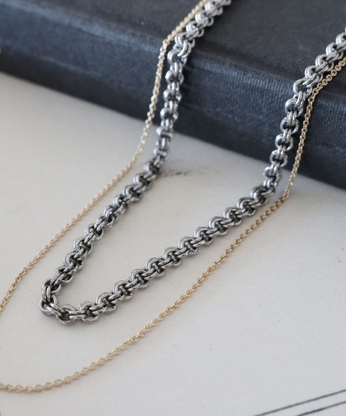 LEPSIM（レプシィム）の「2連メタルネックレス　168262（ネックレス・レディース・シルバー/ゴールド/ゴールド系その他/ゴールド系その他2/ゴールド系その他3・ONE SIZE）」の3枚目の写真