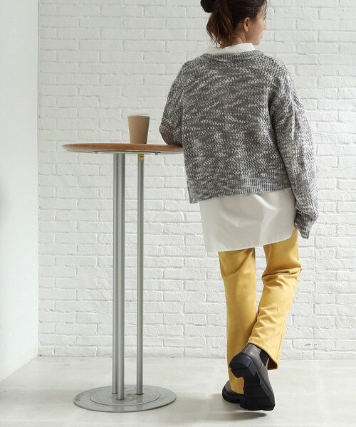 Cutie Blonde(キューティーブロンド)の「◆MIXカラーメッシュカーディガン(カーディガン/ボレロ・レディース・チャコール/ダークグリーン系3/ピンク系8・00)」の16枚目の写真