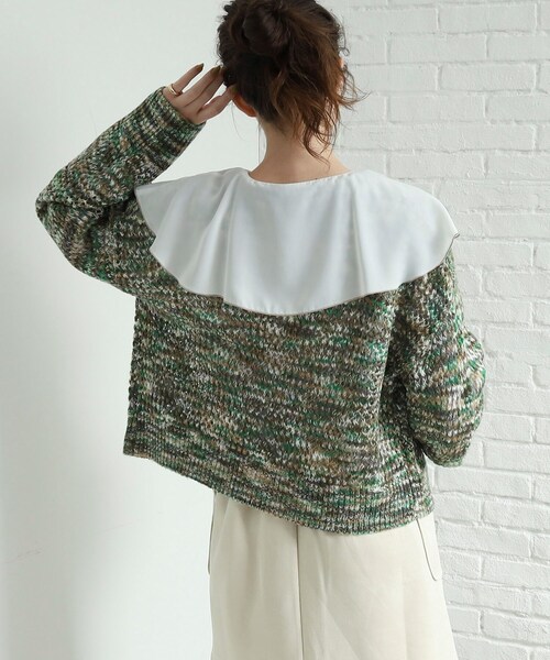 Cutie Blonde(キューティーブロンド)の「◆MIXカラーメッシュカーディガン(カーディガン/ボレロ・レディース・チャコール/ダークグリーン系3/ピンク系8・00)」の19枚目の写真