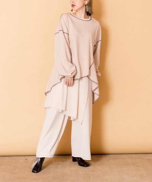 OSMOSIS（オズモーシス）の「裏毛サイドフレアープルオーバー（スウェット・レディース・アッシュグレー/ブラック/アイボリー/ライトパープル/チャコール・ONE SIZE）」の19枚目の写真