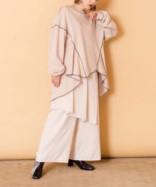 OSMOSIS（オズモーシス）の「裏毛サイドフレアープルオーバー（スウェット・レディース・アッシュグレー/ブラック/アイボリー/ライトパープル/チャコール・ONE SIZE）」の21枚目の写真