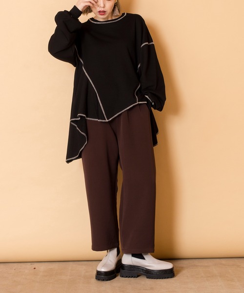 OSMOSIS（オズモーシス）の「裏毛サイドフレアープルオーバー（スウェット・レディース・アッシュグレー/ブラック/アイボリー/ライトパープル/チャコール・ONE SIZE）」の22枚目の写真