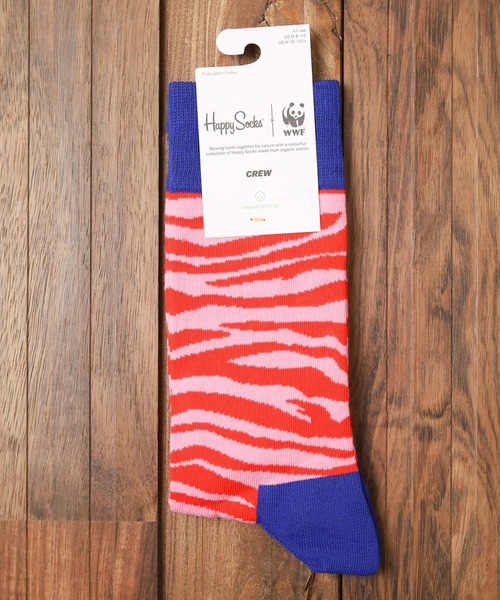 Happy Socks（ハッピーソックス）の「【66】【HAPPY SOCKS】WWF(世界自然保護基金) コラボモデル（ソックス/靴下・レディース・ブルー/アイボリー/オレンジ/ピンク/ホワイト・SMALL/MEDIUM）」の4枚目の写真