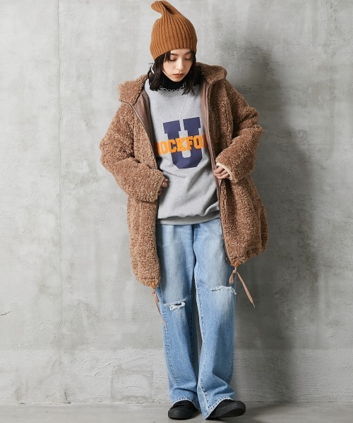 GEVS.（ジェイヴィス）の「＜大きいサイズ＞ 裏起毛ロゴプリントスウェット GEVS.（スウェット・レディース・ネイビー/杢グレー・4L/5L/3L/L/LL）」の22枚目の写真