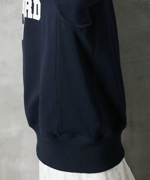 GEVS.（ジェイヴィス）の「＜大きいサイズ＞ 裏起毛ロゴプリントスウェット GEVS.（スウェット・レディース・ネイビー/杢グレー・4L/5L/3L/L/LL）」の7枚目の写真