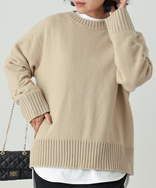 美品 OUVRAGE CLASSE　ウヴラージュクラス　モヘアニット  ブラウン OUVRAGE CLASSE（ウヴラージュクラス）｜ニット/セーター一覧 - WEAR