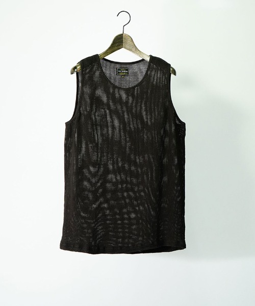 EGO TRIPPING(エゴトリッピング)の「mta486-ZIGZIG TANKTOP タンクトップ(タンクトップ・メンズ・ベージュ/ブラック/チャコール・48/46)」の9枚目の写真