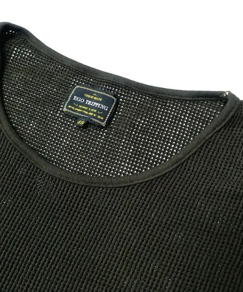 EGO TRIPPING(エゴトリッピング)の「mta486-ZIGZIG TANKTOP タンクトップ(タンクトップ・メンズ・ベージュ/ブラック/チャコール・48/46)」の11枚目の写真