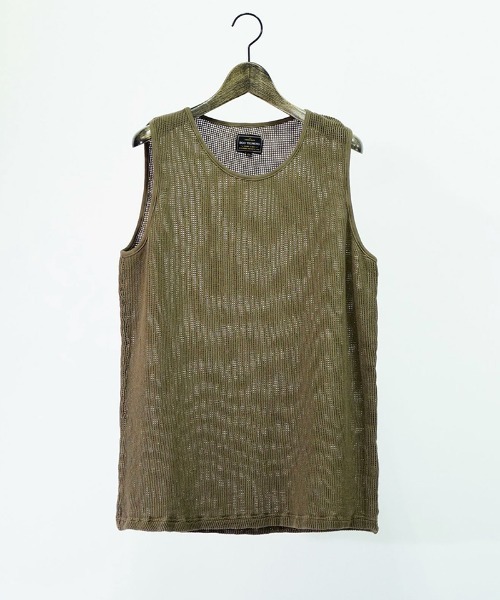 EGO TRIPPING(エゴトリッピング)の「mta486-ZIGZIG TANKTOP タンクトップ(タンクトップ・メンズ・ベージュ/ブラック/チャコール・48/46)」の15枚目の写真