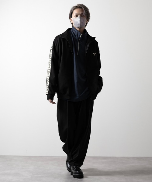CLEL ブラック ハーフジップ トレーナー L CLEL トレーナー スウェット 「CLEL」Half Zip Design Pullover