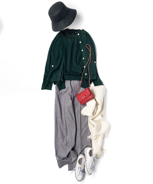 23区（ニジュウサンク）の「【CLASSY.1月号掲載】manifattura big ウール マフラー（マフラー・レディース・ピンク系1/黄土色系/ライトイエロー系1/アイボリー系・F）」の18枚目の写真