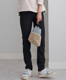 裏ベロアストレッチレギンスパンツ股下73cm