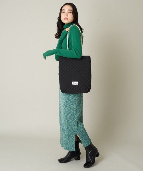 A de a.v.v（アードアー・ヴェ・ヴェ）の「キルティングトートバッグ（トートバッグ・レディース・ピンク/ブラック/アイボリー・FREE）」の18枚目の写真