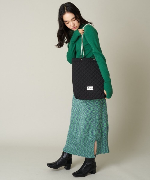 A de a.v.v（アードアー・ヴェ・ヴェ）の「キルティングトートバッグ（トートバッグ・レディース・ピンク/ブラック/アイボリー・FREE）」の17枚目の写真