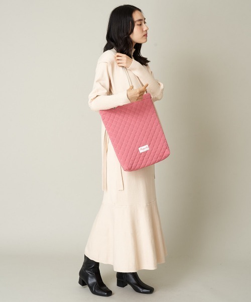 A de a.v.v（アードアー・ヴェ・ヴェ）の「キルティングトートバッグ（トートバッグ・レディース・ピンク/ブラック/アイボリー・FREE）」の21枚目の写真