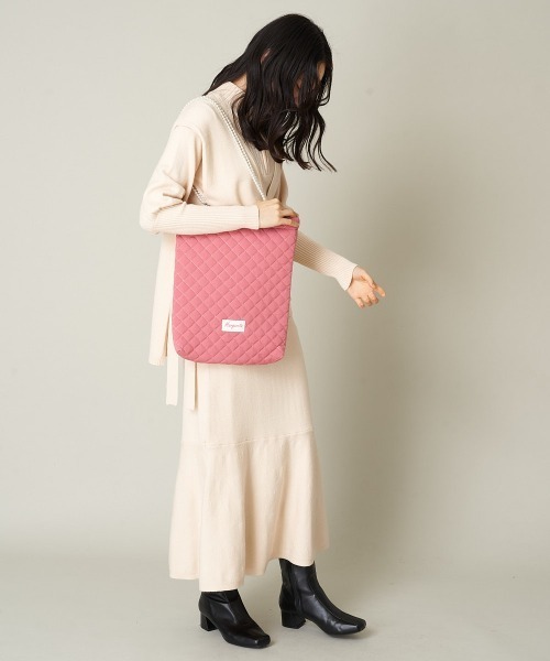 A de a.v.v（アードアー・ヴェ・ヴェ）の「キルティングトートバッグ（トートバッグ・レディース・ピンク/ブラック/アイボリー・FREE）」の22枚目の写真