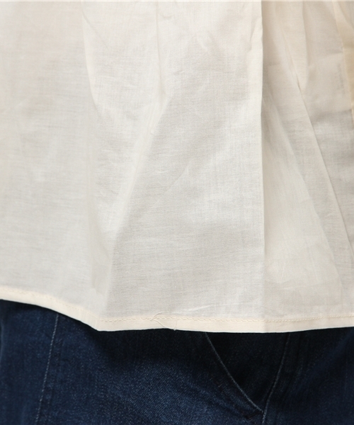 mystic（ミスティック）の「ねじりフリルブラウス（シャツ/ブラウス・レディース・アイボリー/ネイビー/ピンクベージュ/オフホワイト・ﾌﾘ-）」の10枚目の写真