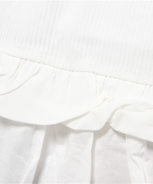 mystic（ミスティック）の「ねじりフリルブラウス（シャツ/ブラウス・レディース・アイボリー/ネイビー/ピンクベージュ/オフホワイト・ﾌﾘ-）」の5枚目の写真