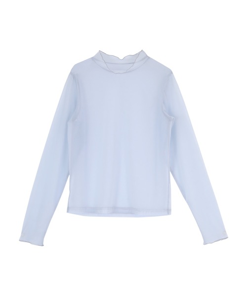 titivate(ティティベイト)の「ハイネックシアートップス(Tシャツ/カットソー・レディース・ライトブルー/ライトピンク/ブラック/ホワイト系その他/ライトグリーン・FREE)」の9枚目の写真