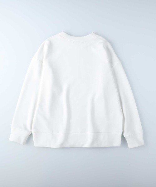 HONEYSUCKLE ROSE（ハニーサックルローズ）の「【HONEYSUCKLE ROSE】スリットポンチクルー（スウェット・レディース・ホワイト/グレー・M/L）」の6枚目の写真