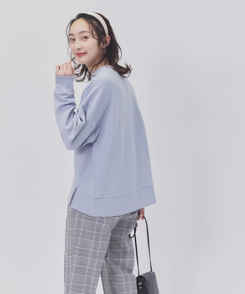 HONEYSUCKLE ROSE（ハニーサックルローズ）の「【HONEYSUCKLE ROSE】スリットポンチクルー（スウェット・レディース・ホワイト/グレー・M/L）」の12枚目の写真