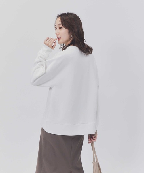 HONEYSUCKLE ROSE（ハニーサックルローズ）の「【HONEYSUCKLE ROSE】スリットポンチクルー（スウェット・レディース・ホワイト/グレー・M/L）」の10枚目の写真