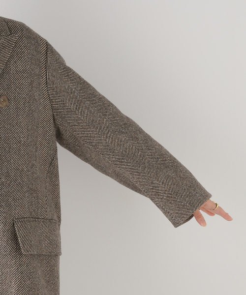 FRAMeWORK（フレームワーク）の「【COUTURE D`ADAM/クチュールドアダム】Hering-Born Double チェスター（チェスターコート・レディース・ブラウン・36）」の8枚目の写真