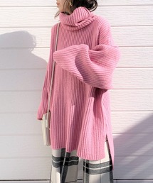 Q | タートルリブリラックスニット(ニット/セーター)