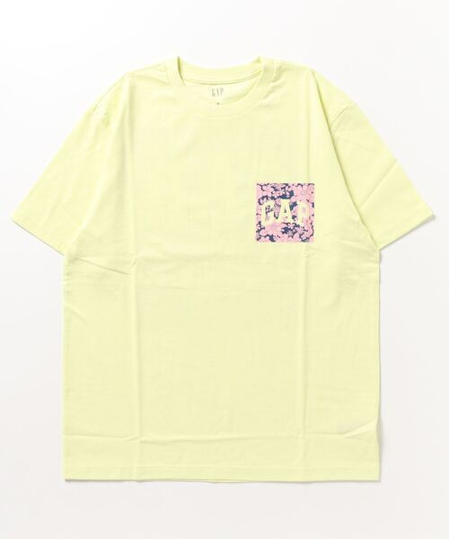 GAP(ギャップ)の「フローラル GAPロゴ Tシャツ(ユニセックス)(Tシャツ/カットソー・メンズ・イエロー/オフホワイト/ブラック系その他・S/M/L/XL/XS)」の4枚目の写真