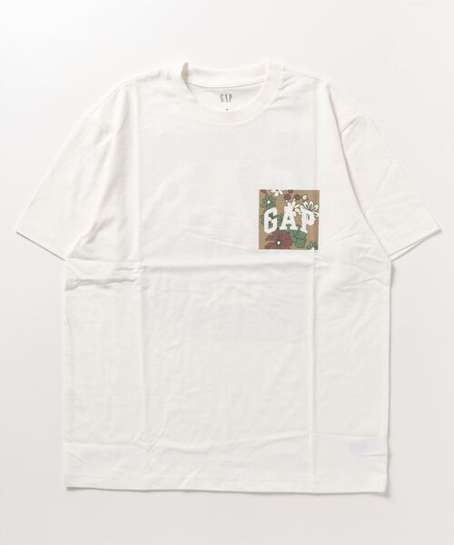 GAP(ギャップ)の「フローラル GAPロゴ Tシャツ(ユニセックス)(Tシャツ/カットソー・メンズ・イエロー/オフホワイト/ブラック系その他・S/M/L/XL/XS)」の6枚目の写真