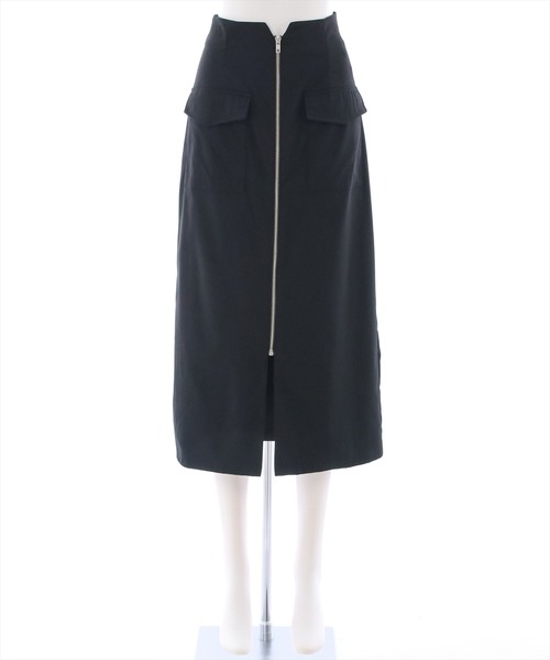 clear（クリア）の「フロントメタルジップポケットデザインスカート（スカート・レディース・カーキ/ブラック/ベージュ・M/S）」の14枚目の写真