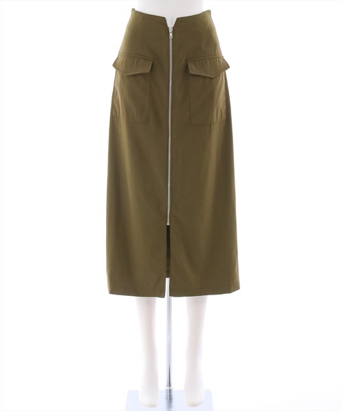 clear（クリア）の「フロントメタルジップポケットデザインスカート（スカート・レディース・カーキ/ブラック/ベージュ・M/S）」の21枚目の写真