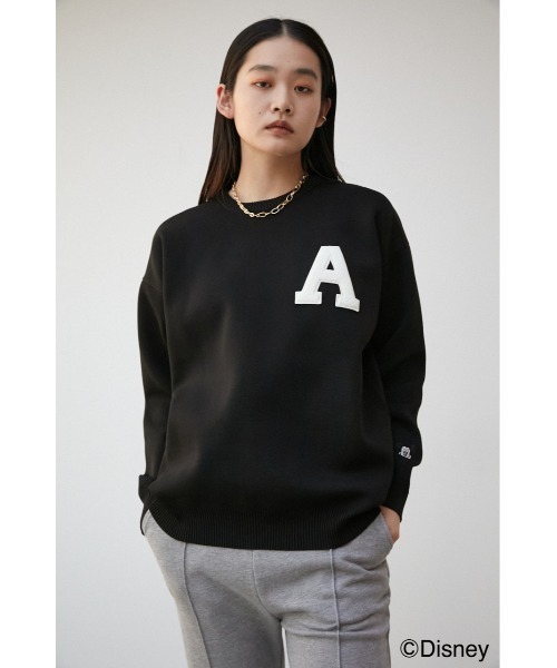 AZUL by moussy（アズールバイマウジー）の「AJUGA.×AZUL LOGO KNIT(MICKEY)/AJUGA.×AZUL ロゴニット(MICKEY)（ニット/セーター・レディース・ブラック/グリーン・M/L/S/M）」の14枚目の写真