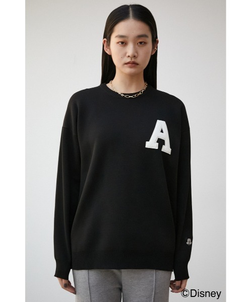 AZUL by moussy（アズールバイマウジー）の「AJUGA.×AZUL LOGO KNIT(MICKEY)/AJUGA.×AZUL ロゴニット(MICKEY)（ニット/セーター・レディース・ブラック/グリーン・M/L/S/M）」の17枚目の写真